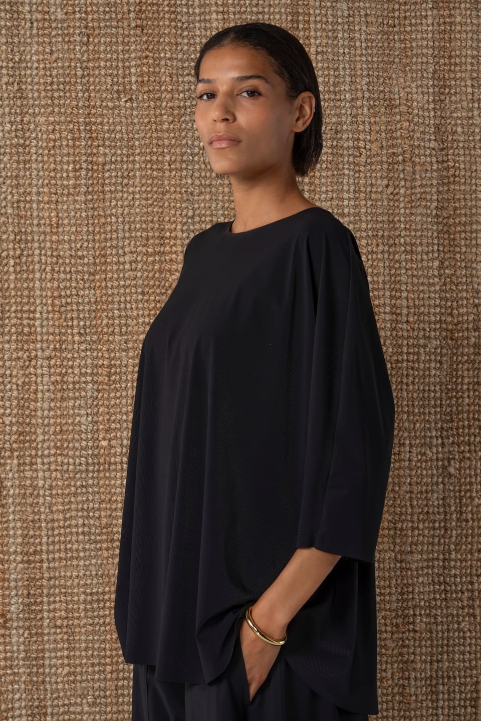 Blouse 640 - Techno Stretch Rib - 990BLACK - 10260110617