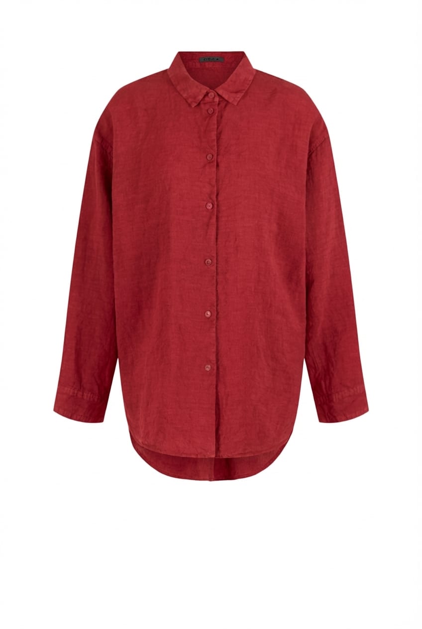 Blouse 618 - Linen fine stripes - 340PEPPER - 10260110618