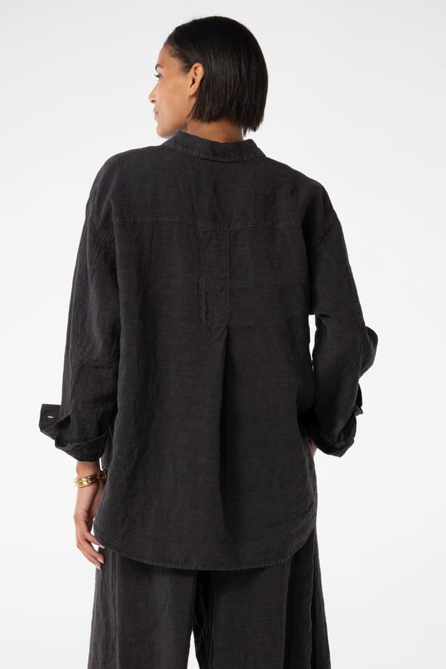 Halenka 618 - Linen fine stripes - 480SHALE - 10260110618