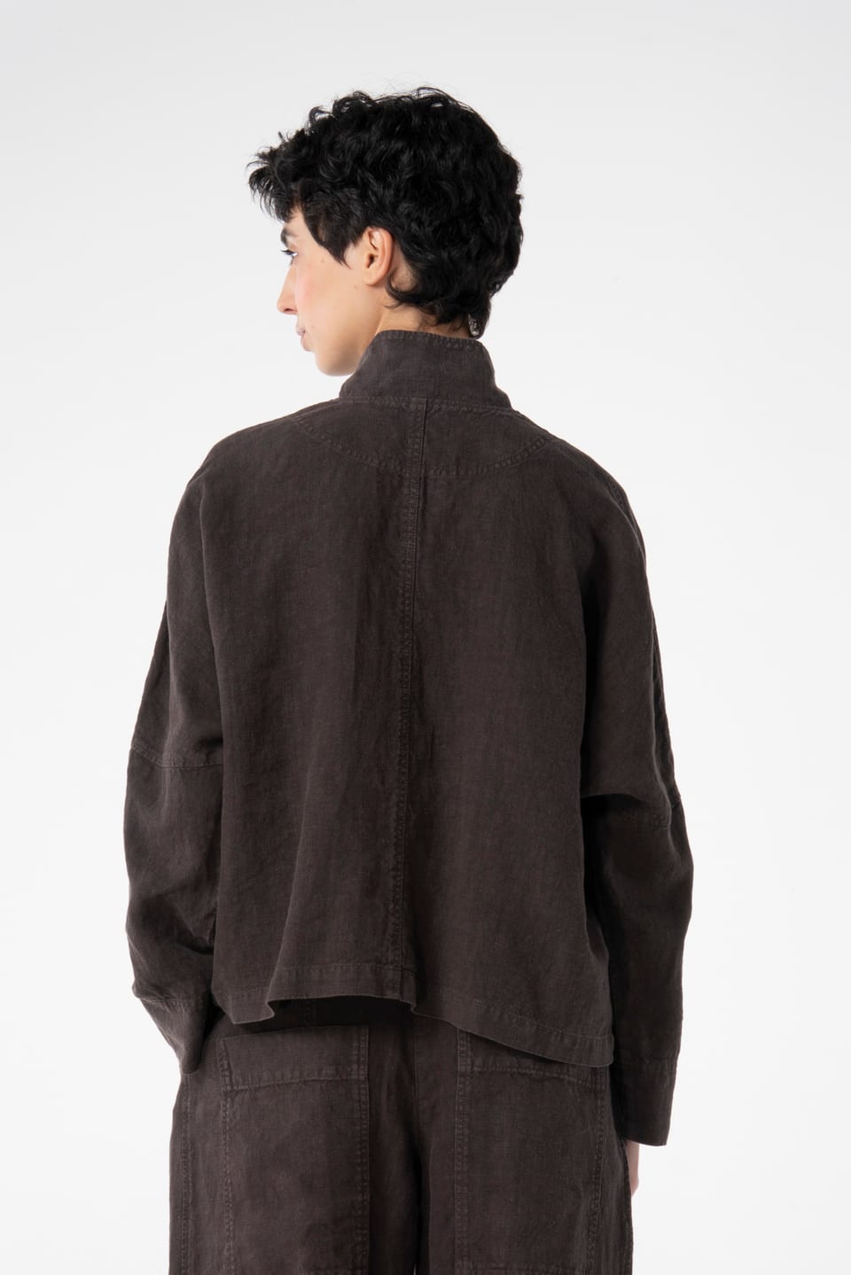 Jacket 606 - Heavy linen - 480SHALE - 10260110621
