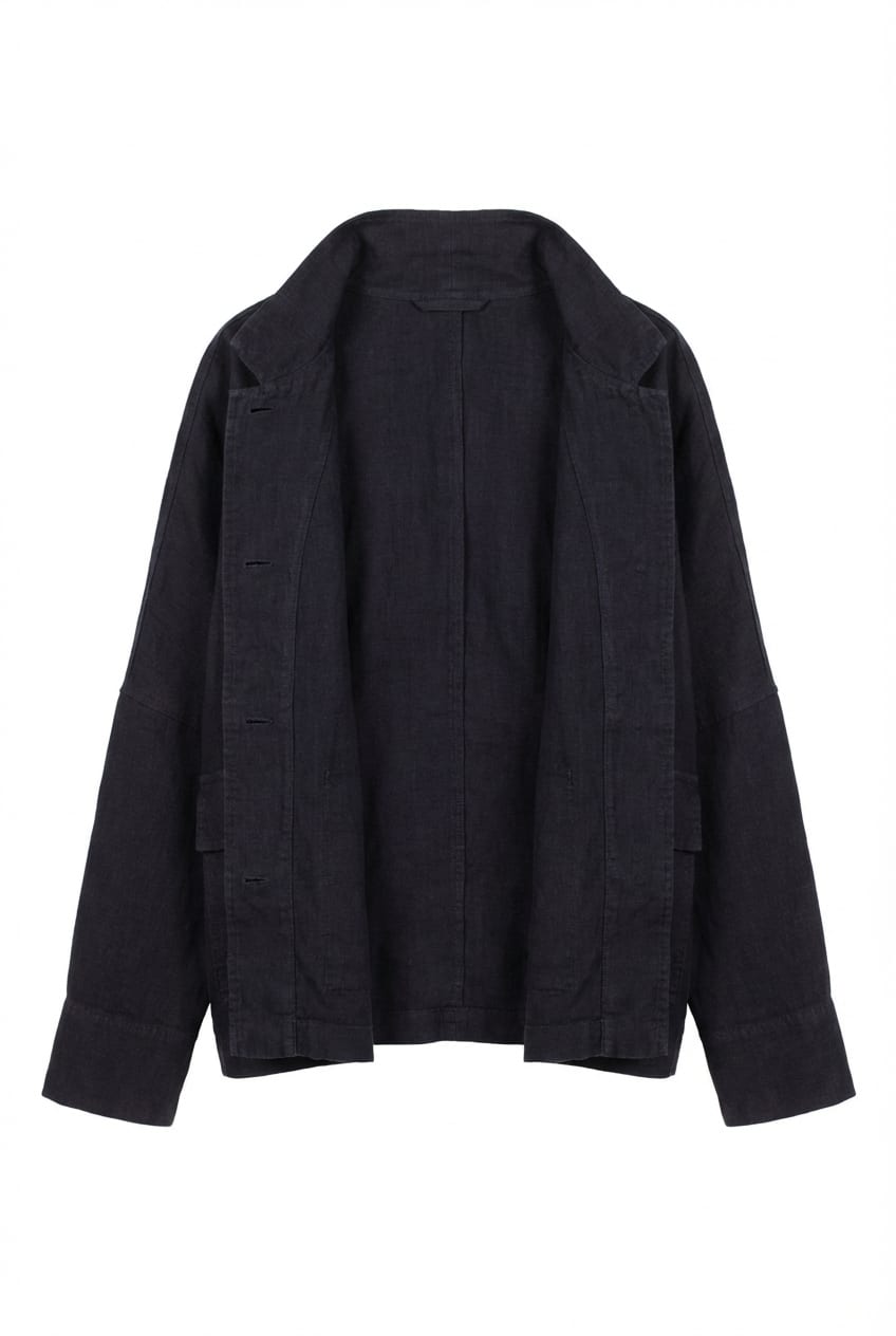 Jacket 606 - Heavy linen - 490NAVY - 10260110621