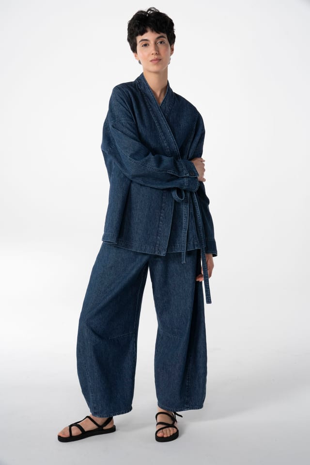 Jacket 607 wash - Organic cotton hemp denim - 570DENIM - 10260110622
