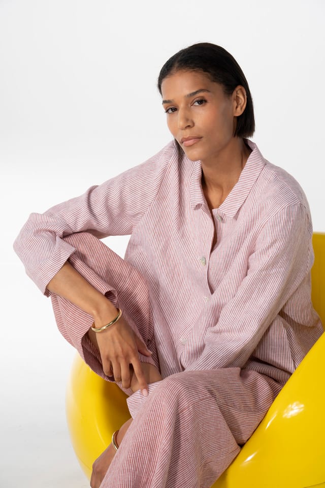 Jacket 608 - Linen stripes variations - 261PICANTE - 10260110623