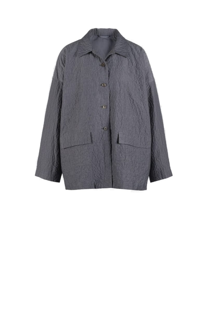 Jacket 610 - Chambray seersucker - 490NAVY - 10260110625