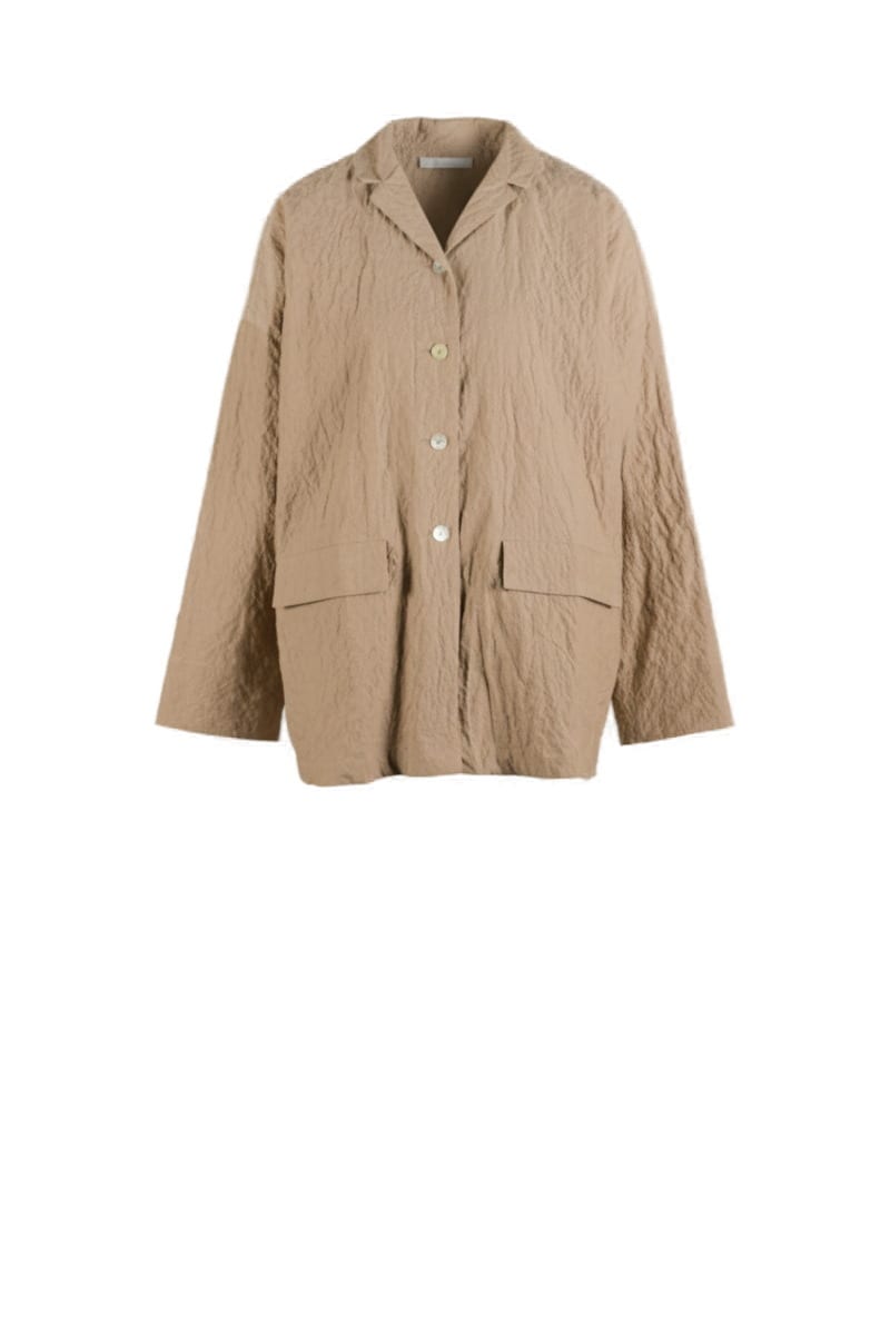 Jacket 610 - Chambray seersucker - 840DUNE - 10260110625