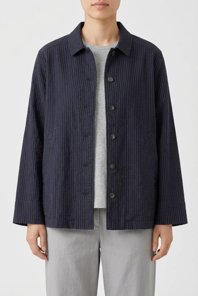 Jacket 611 - Mélange stripe - 490NAVY - 10260110626