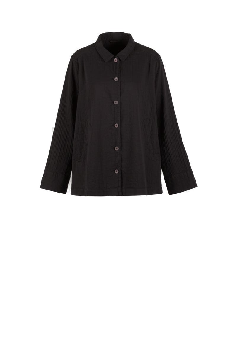 Jacket 611 - Mélange stripe - 990BLACK - 10260110626