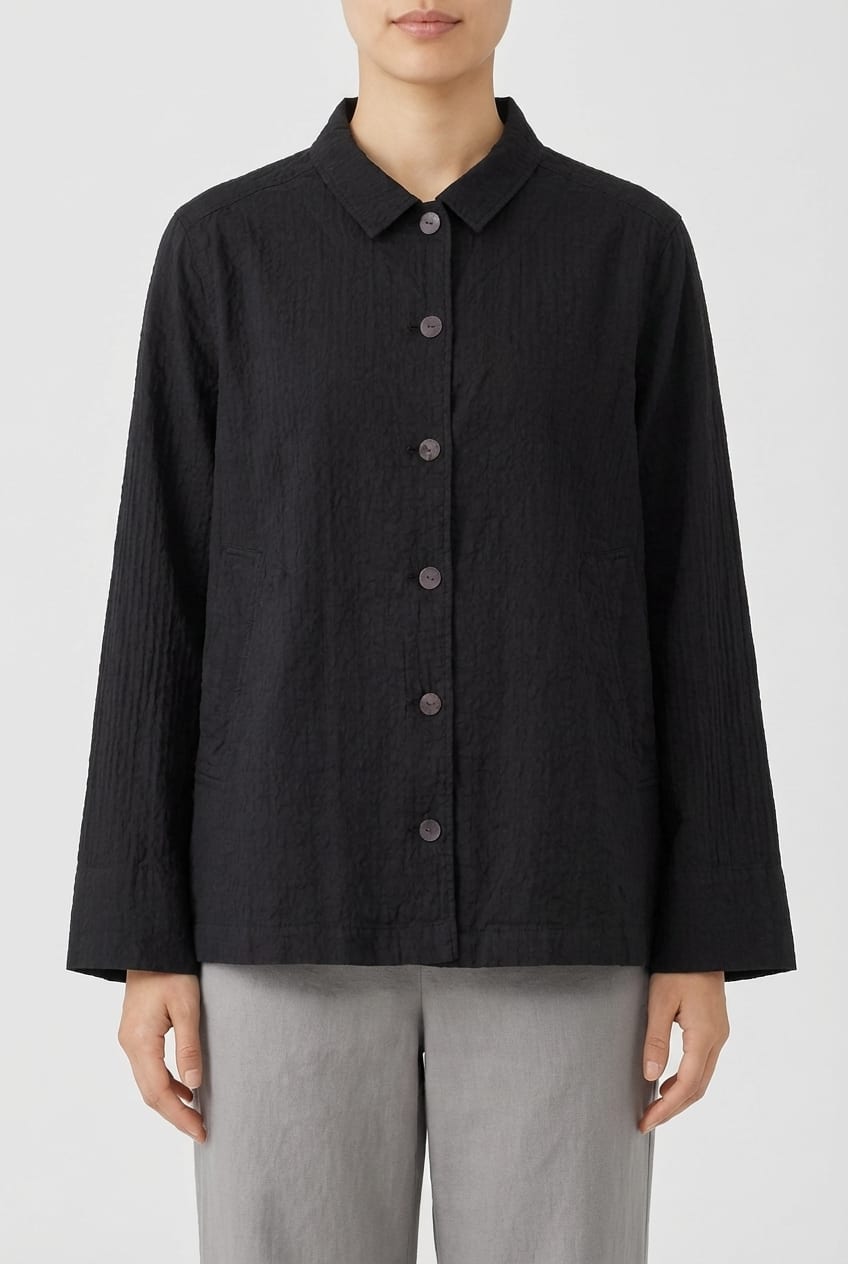 Jacket 611 - Mélange stripe - 990BLACK - 10260110626