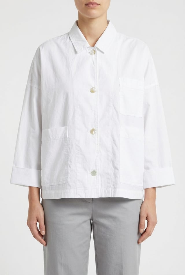 Jacket 613 - Cotton rips - 100WHITE - 10260110628