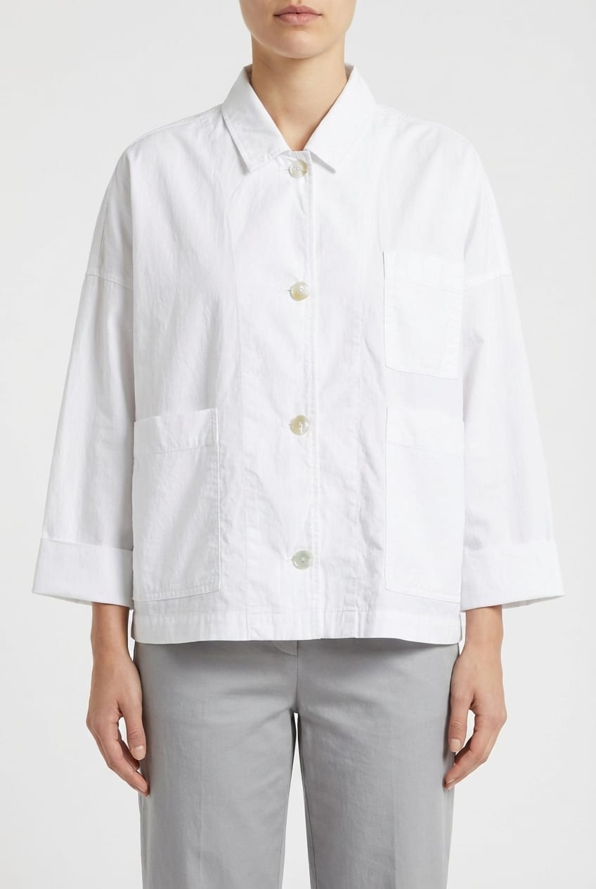Jacket 613 - Cotton rips - 100WHITE - 10260110628