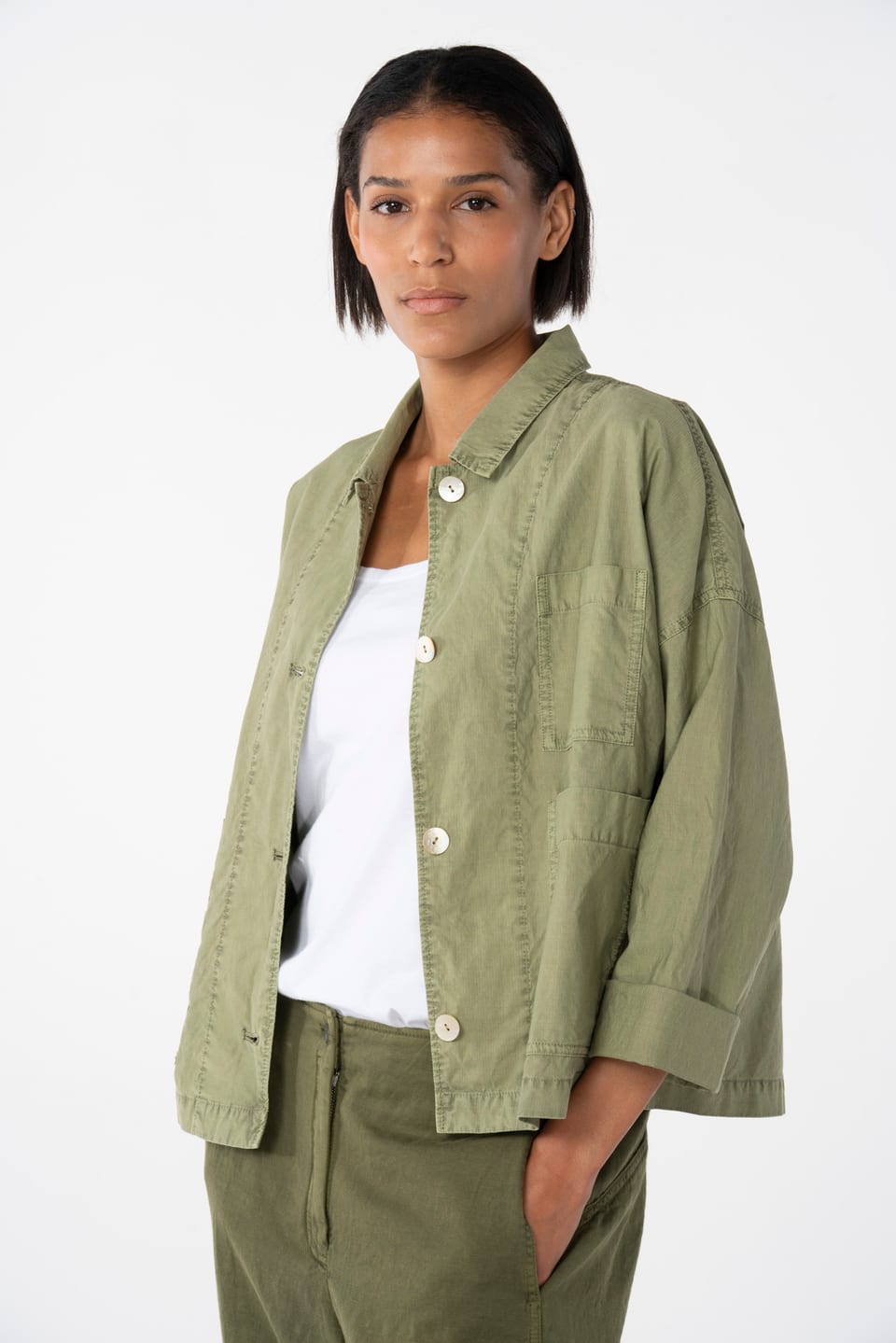 Jacket 613 - Cotton rips - 732FERN - 10260110628