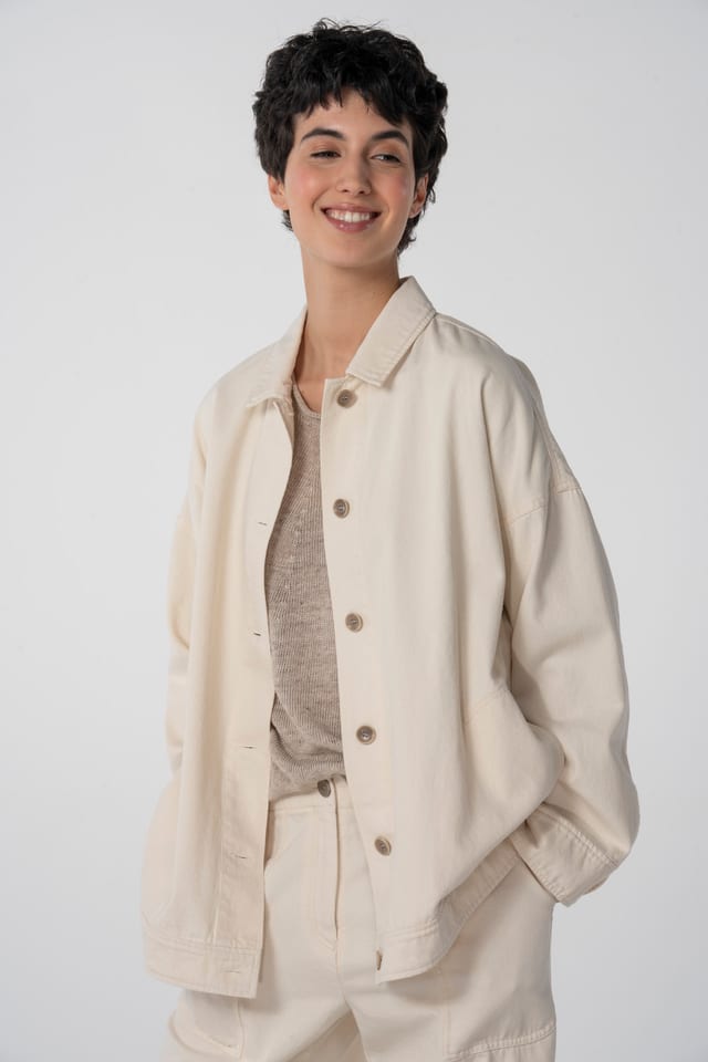 Jacket 615 wash - Undyed denim made from pure cotton - 120NETTLE - 10260110629