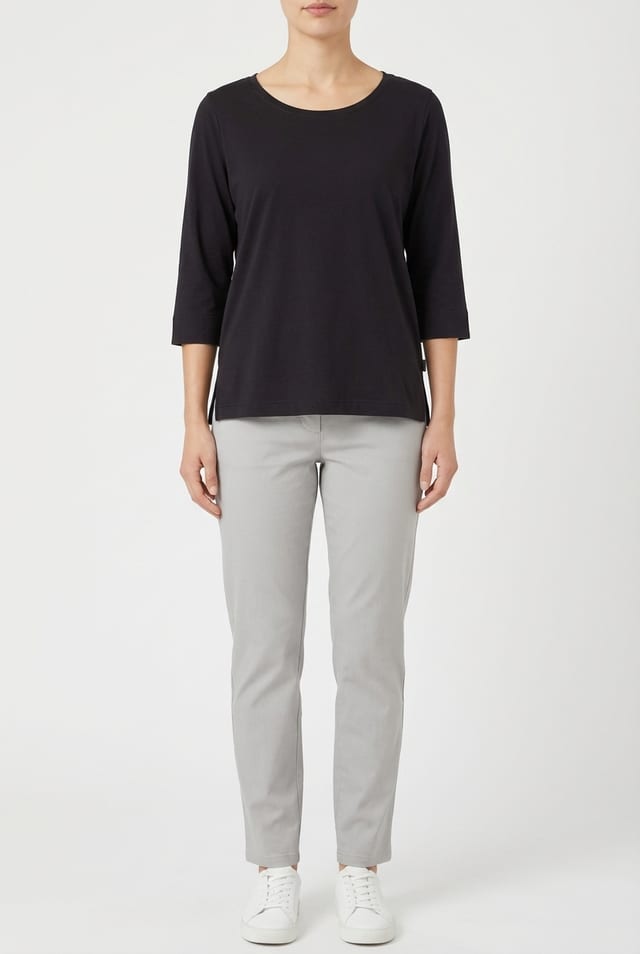 Shirt 610 - Cotton jersey - 990BLACK - 10260110642