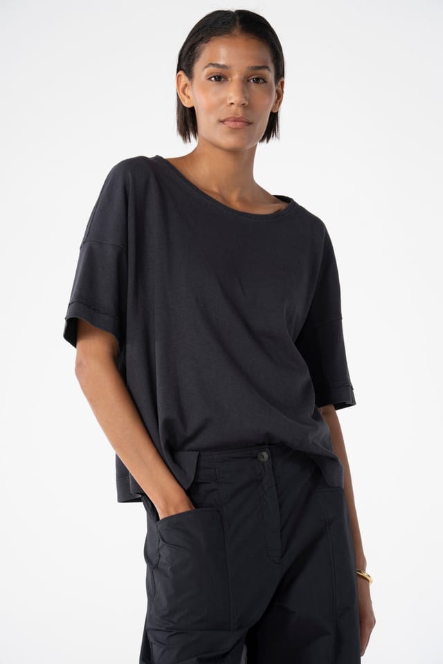 Shirt 611 - Hemp and organic cotton jersey - 490NAVY - 10260110643
