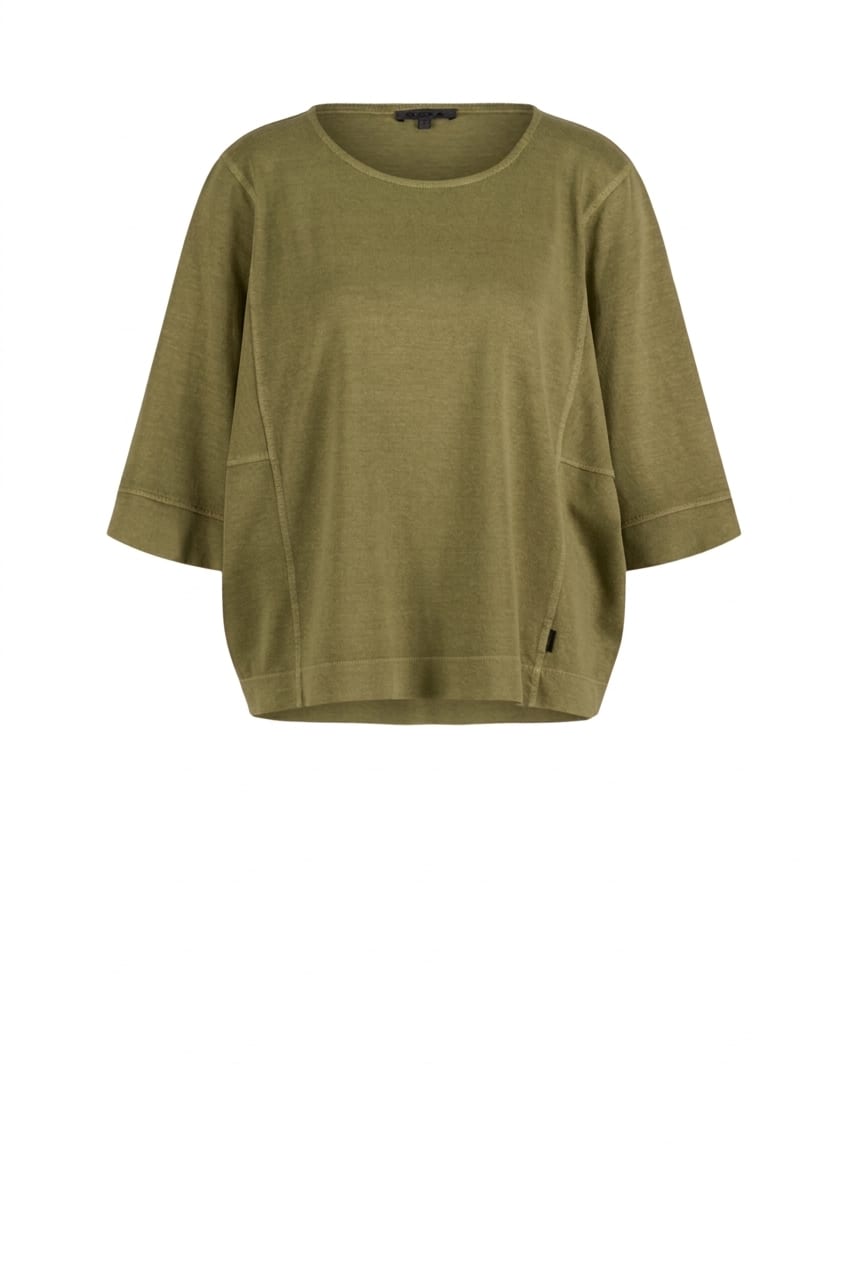 Shirt 614 - Hennep-organische katoenmix jersey - 732FERN - 10260110646
