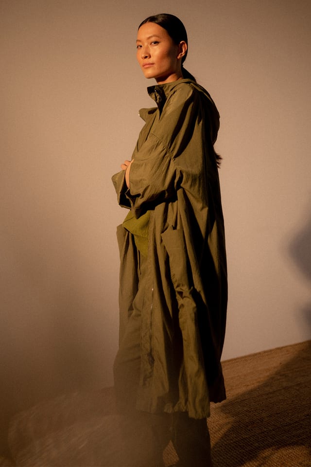 Coat 605 - Outdoor taffeta - 770CACTUS - 10260110662