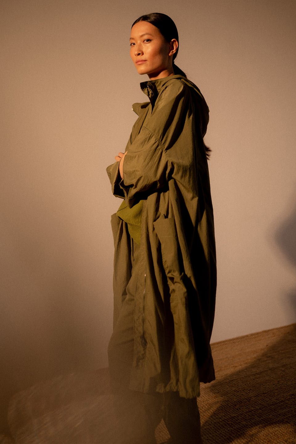 Coat 605 - Outdoor taffeta - 770CACTUS - 10260110662