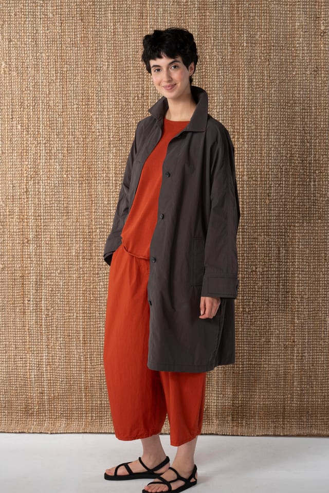 Coat 606 - Cotton blend with technical feel - 480SHALE - 10260110663