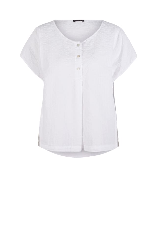 Top 602 - Cotton linen seersucker - 100WHITE - 10260110681