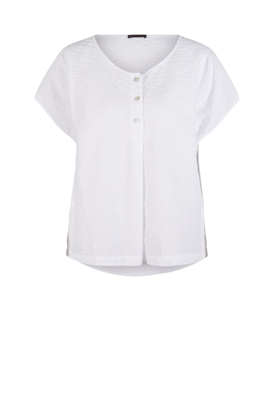 Top 602 - Cotton linen seersucker - 100WHITE - 10260110681