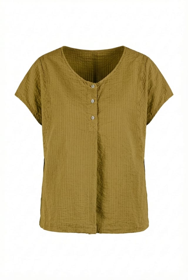 Top 602 - Cotton linen seersucker - 752NUGGET - 10260110681