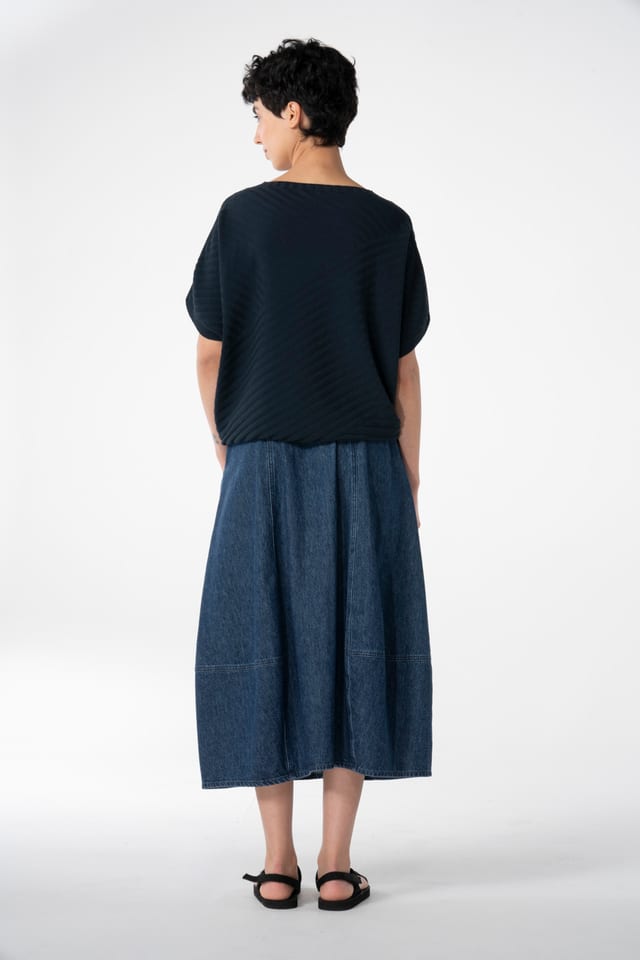 Skirt 603 wash - Organic cotton hemp denim - 570DENIM - 10260110685