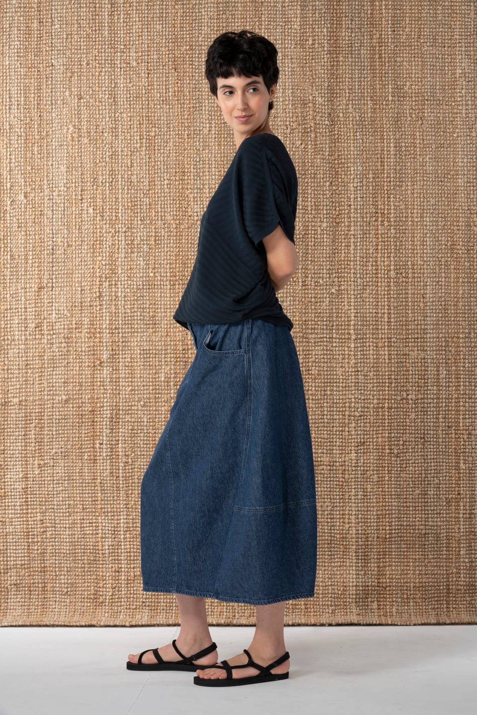 Skirt 603 wash - Organic cotton hemp denim - 570DENIM - 10260110685