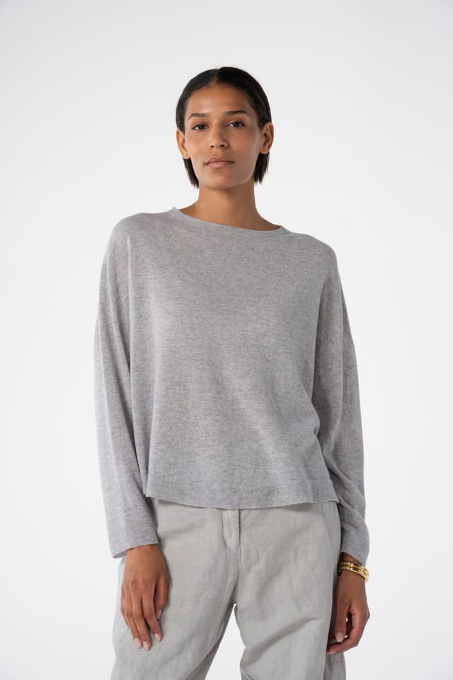 Pullover 607 - Merino cashmere blend - 920CHALK - 10260110701