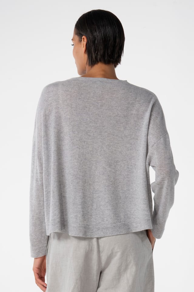 Pullover 607 - Merino cashmere blend - 920CHALK - 10260110701