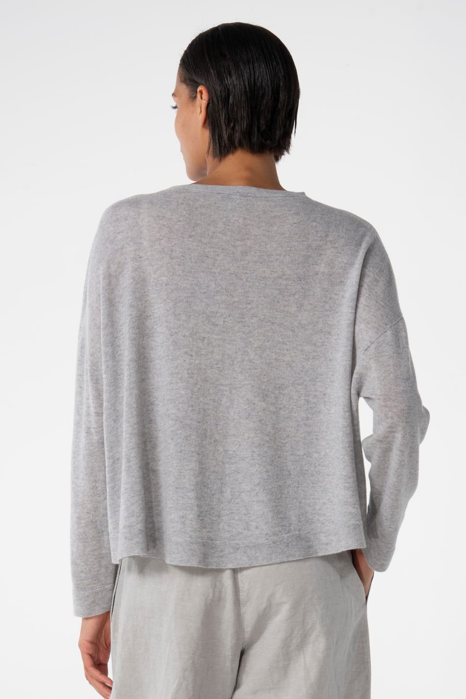 Pullover 607 - Merino cashmere blend - 920CHALK - 10260110701