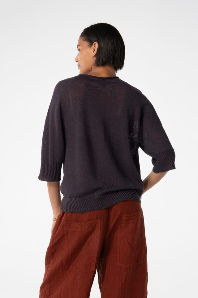 Pullover 617 - Linen cotton blend - 480SHALE - 10260110711