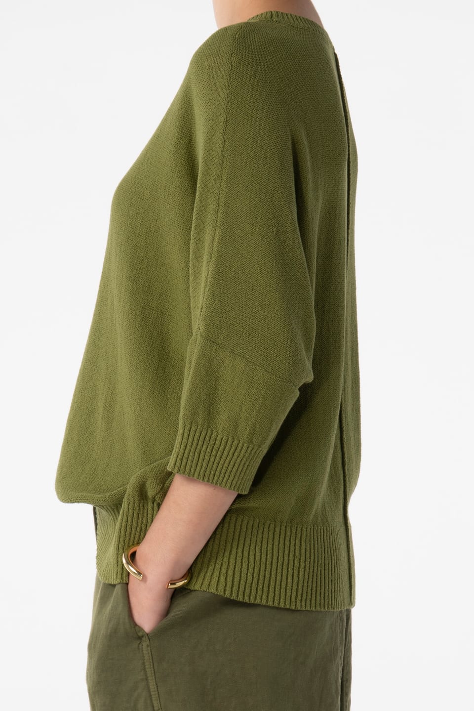 Pullover 623 - Cotton blend bouclé yarn - 770CACTUS - 10260110717