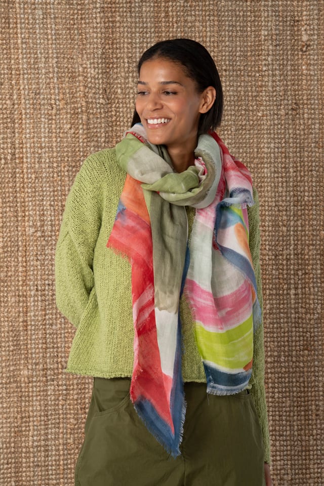 Scarf 605 - Linen modal blend - 570DENIM - 10260110905