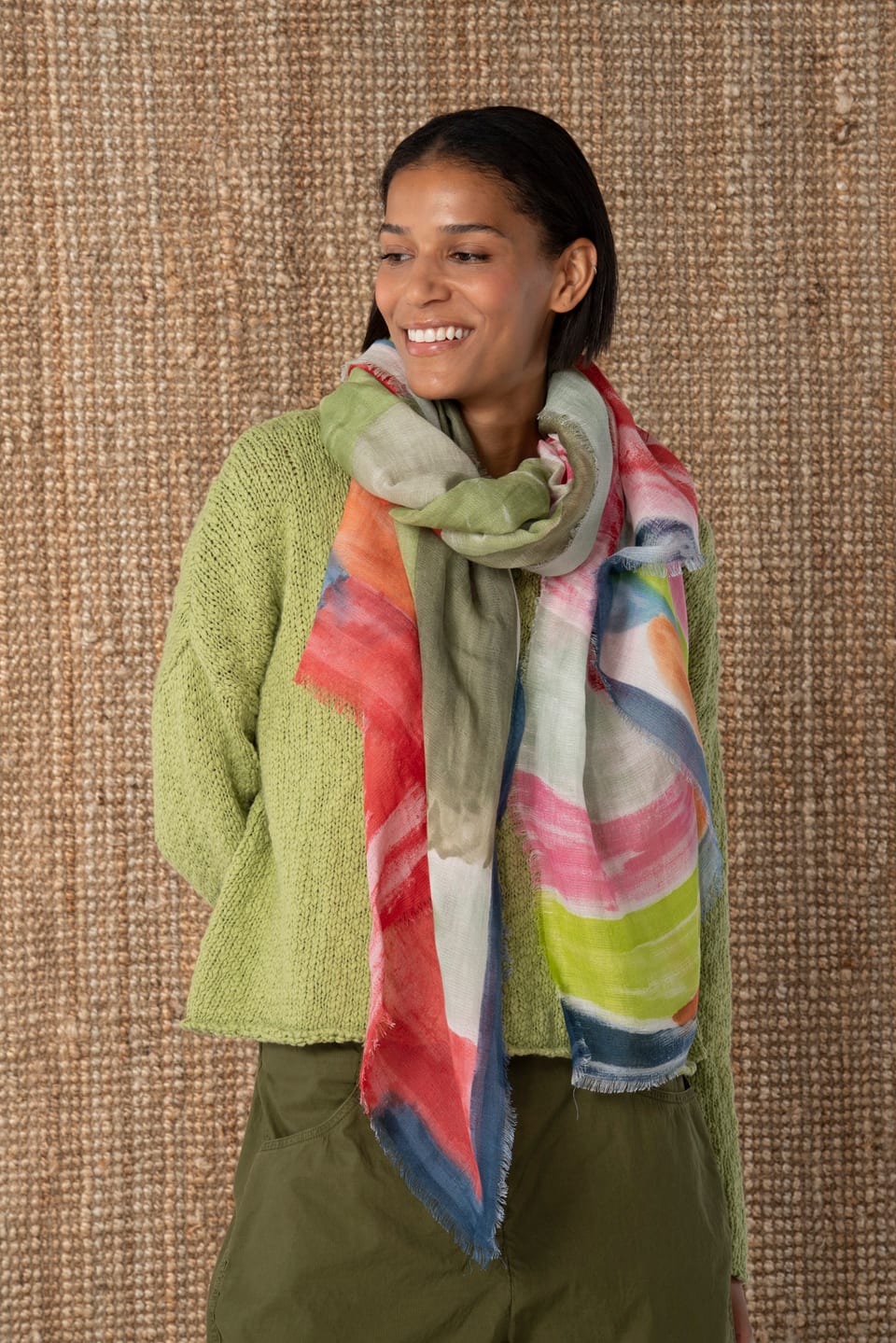 Scarf 605 - Linen modal blend - 570DENIM - 10260110905