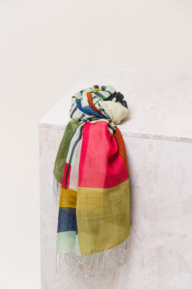 Foulard 607 - mélange lin et coton - 620POOL - 10260110907