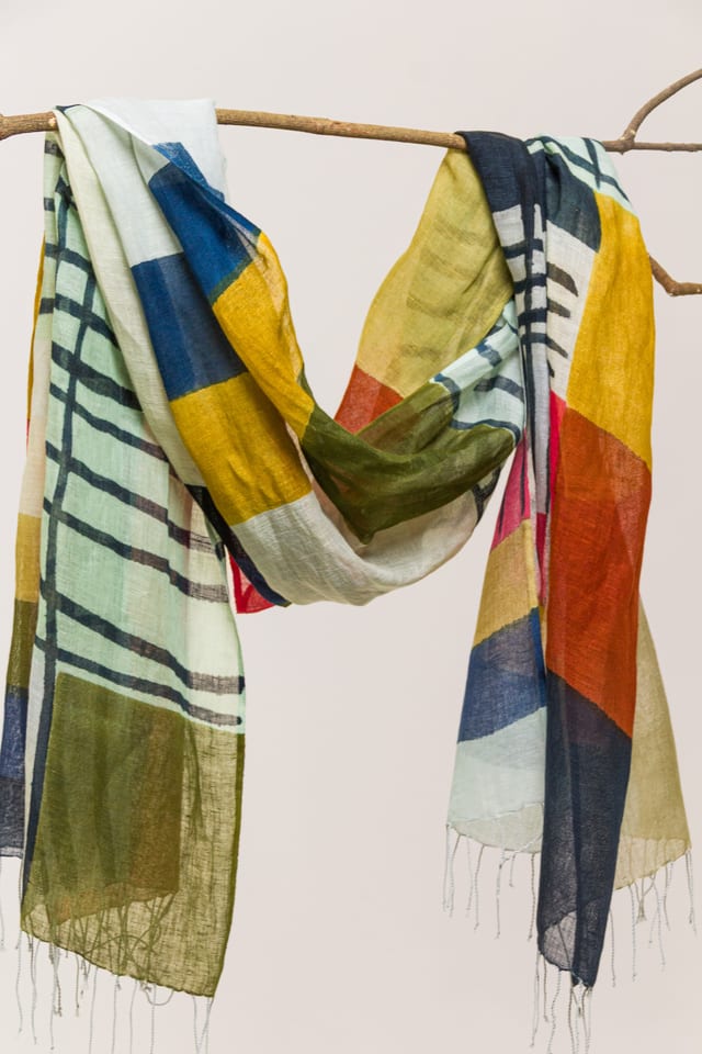 Foulard 607 - mélange lin et coton - 620POOL - 10260110907