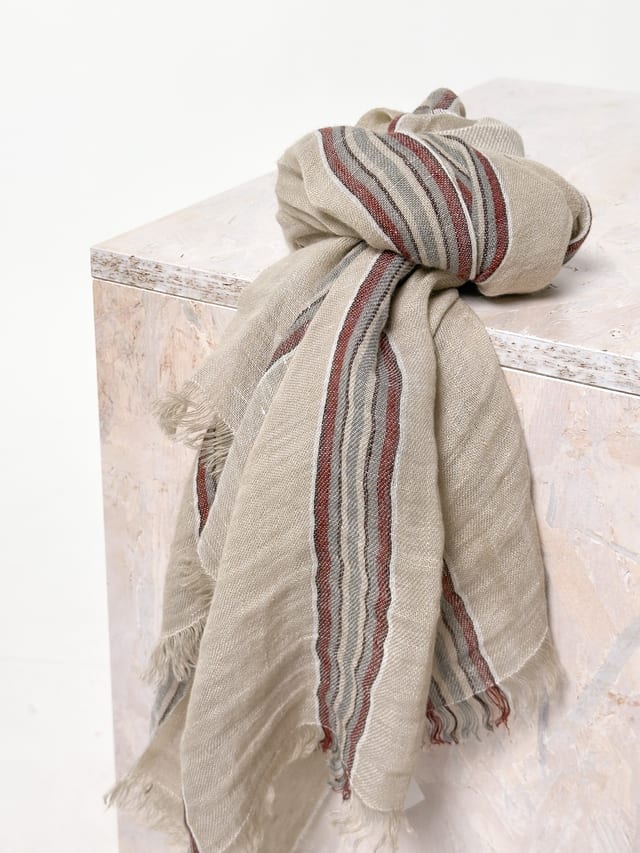 Scarf 610 - Linen cotton blend - 120NETTLE - 10260110910