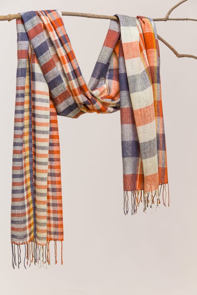 Scarf 613 - Linen cotton blend - 470DEW - 10260110913