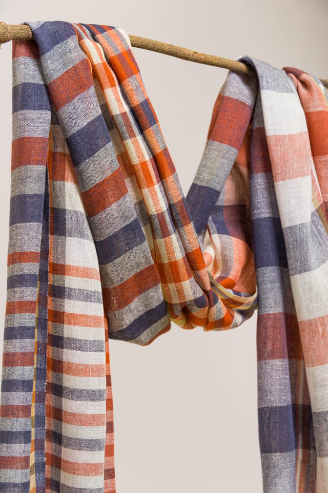 Scarf 613 - Linen cotton blend - 470DEW - 10260110913