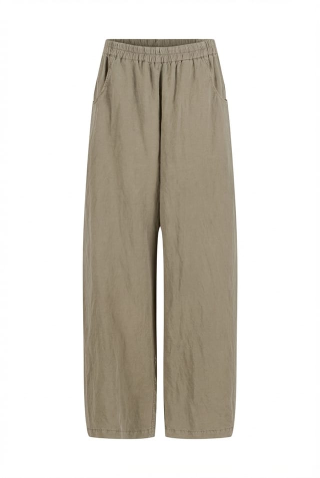 Kalhoty 604 - Lyocell linen blend - 122NETTLE - 60260110503