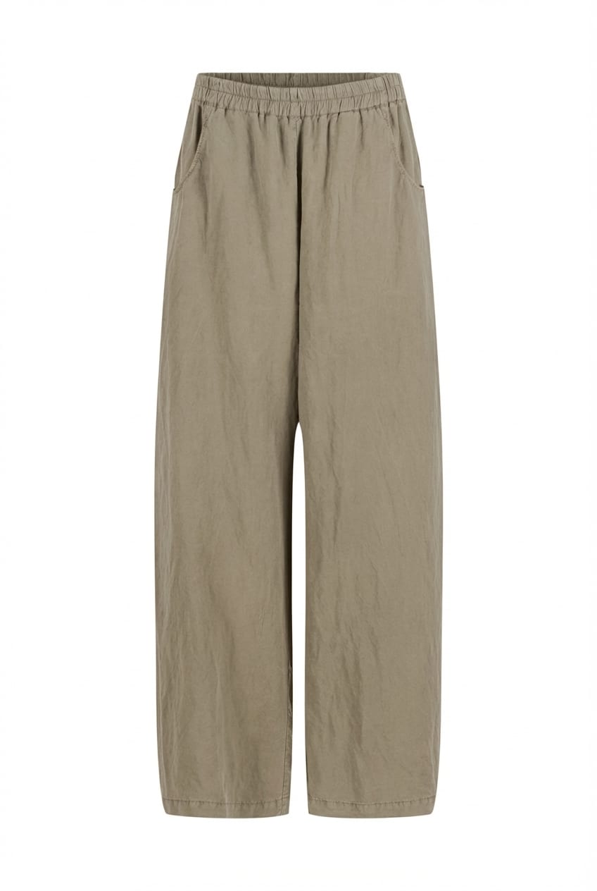 Kalhoty 604 - Lyocell linen blend - 122NETTLE - 60260110503