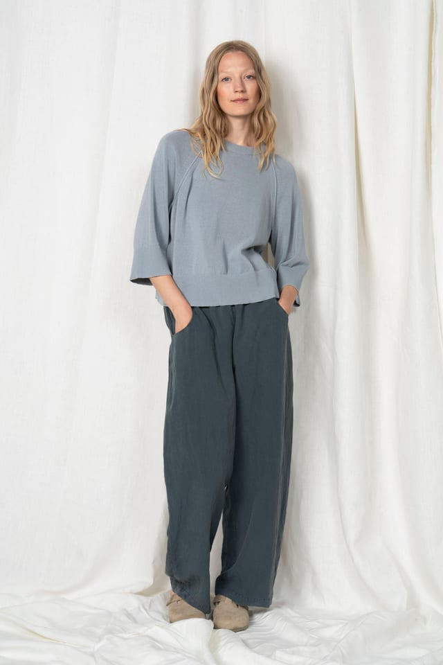Trousers 604 - Lyocell linen blend - 462RIVER - 60260110503