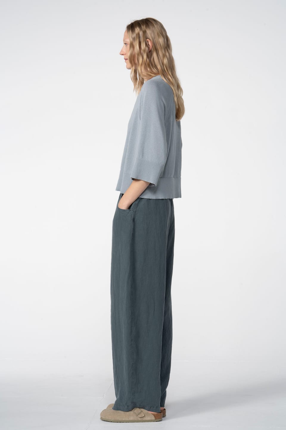 Kalhoty 604 - Lyocell linen blend - 462RIVER - 60260110503