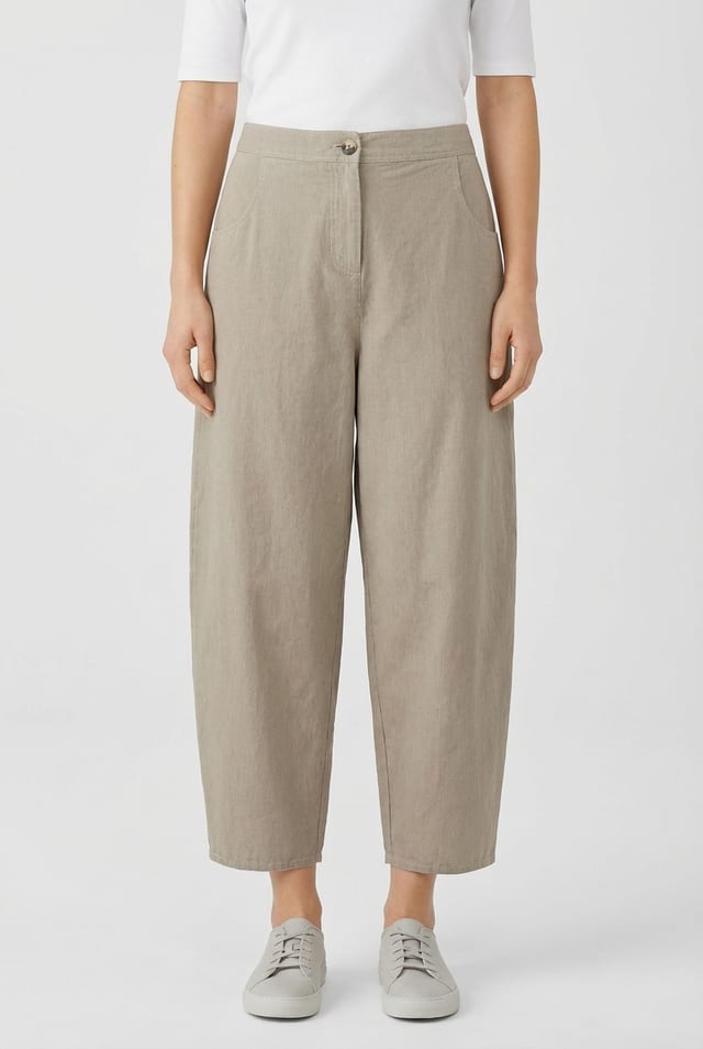 Trousers 606 - Compact cotton with fine stripes - 120NETTLE - 60260110505