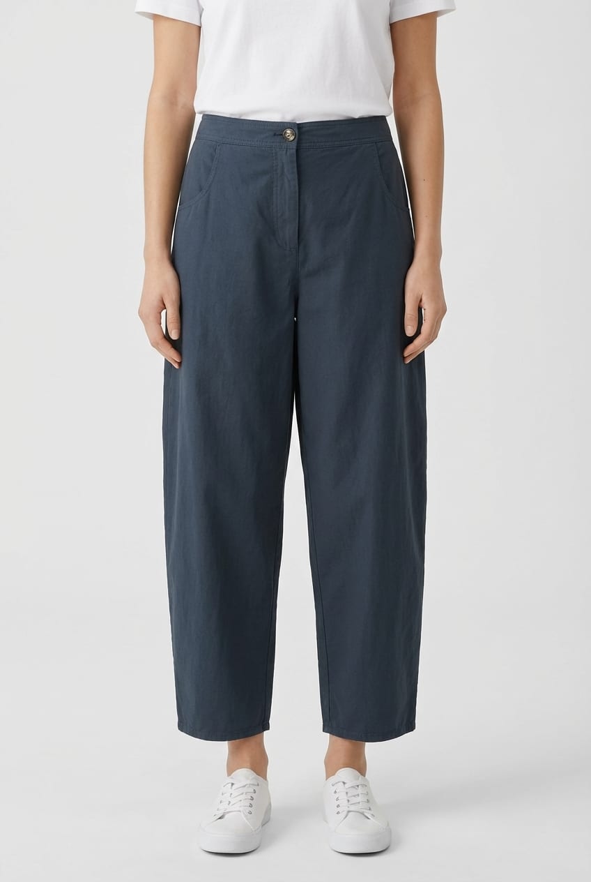 Trousers 606 - Compact cotton with fine stripes - 460RIVER - 60260110505