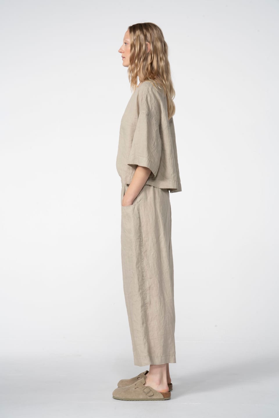 Trousers 607 - Pure hemp - 122NETTLE - 60260110506