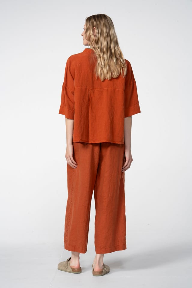 Trousers 607 - Pure hemp - 232RUST - 60260110506