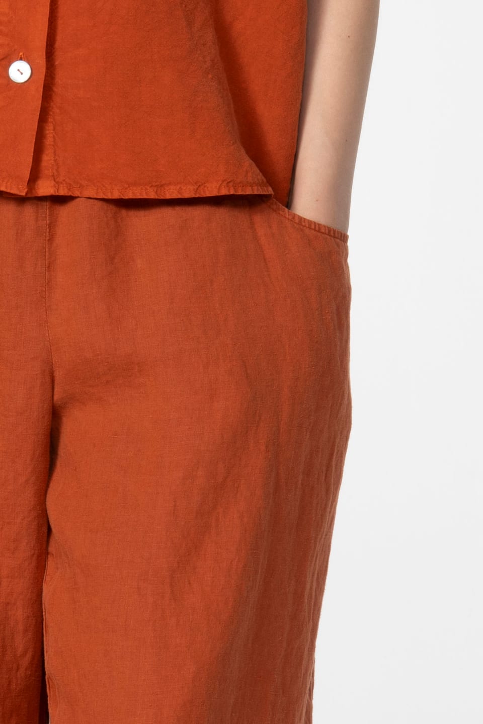 Trousers 607 - Pure hemp - 232RUST - 60260110506