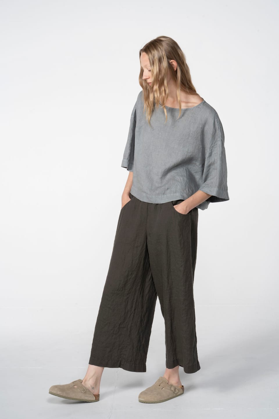 Trousers 607 - Pure hemp - 790BELUGA - 60260110506
