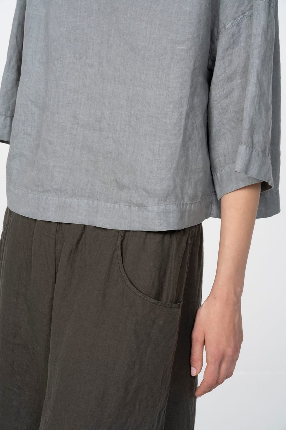 Trousers 607 - Pure hemp - 790BELUGA - 60260110506